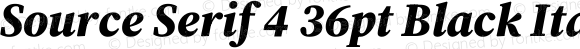 Source Serif 4 36pt Black Italic