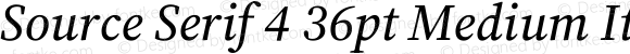 Source Serif 4 36pt Medium Italic