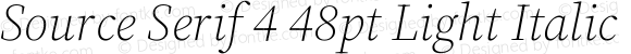 Source Serif 4 48pt Light Italic