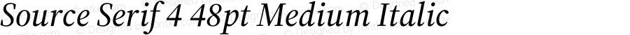 Source Serif 4 48pt Medium Italic