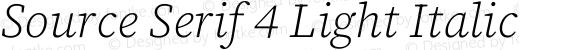 Source Serif 4 Light Italic