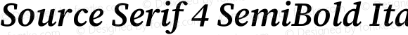 Source Serif 4 SemiBold Italic