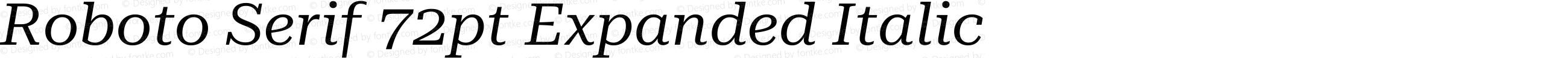 Roboto Serif 72pt Expanded Italic