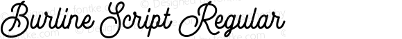 Burline Script Regular 