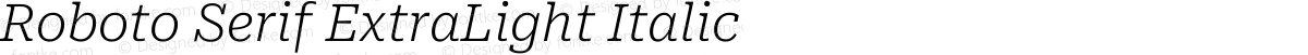 Roboto Serif ExtraLight Italic