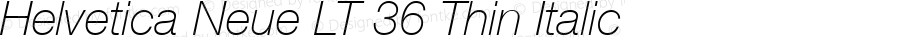 Helvetica LT 36 Thin Italic