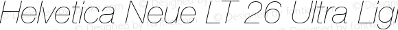 Helvetica Neue LT 26 Ultra Light Italic