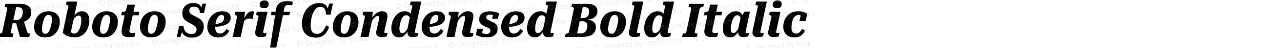 Roboto Serif Condensed Bold Italic