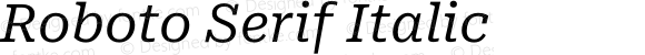 Roboto Serif Italic