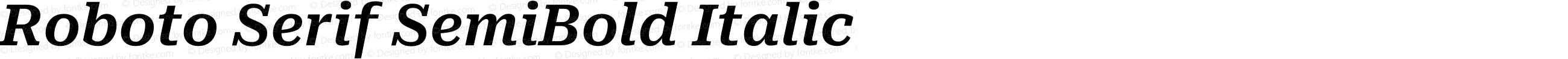 Roboto Serif SemiBold Italic