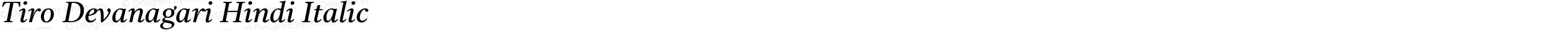 Tiro Devanagari Hindi Italic