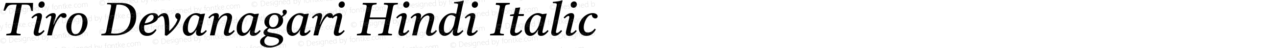 Tiro Devanagari Hindi Italic