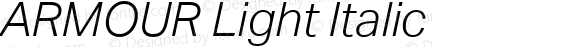 ARMOUR Light Italic Version 1.000