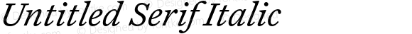 Untitled Serif Italic