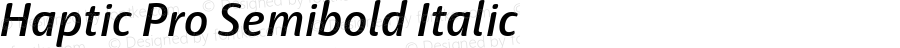 Haptic Pro Semibold Italic