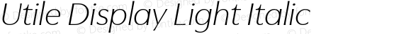 Utile Display Light Italic