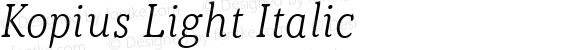 Kopius Light Italic