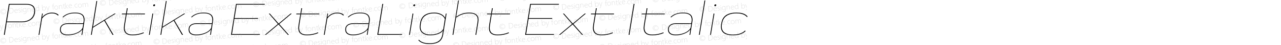 Praktika ExtraLight Ext Italic