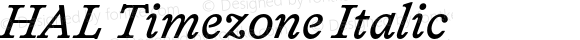 HAL Timezone Italic