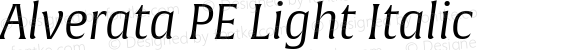 Alverata PE Light Italic