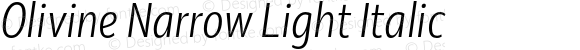 Olivine Narrow Light Italic
