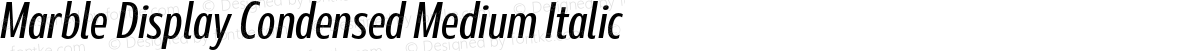 Marble Display Condensed Medium Italic