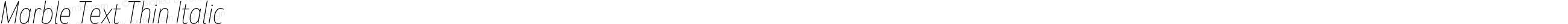 Marble Text Thin Italic