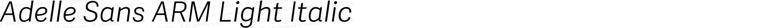 Adelle Sans ARM Light Italic