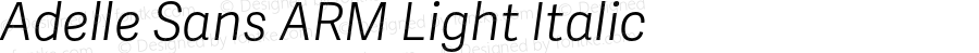 Adelle Sans ARM Light Italic