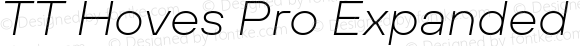 TT Hoves Pro Expanded ExtraLight Italic