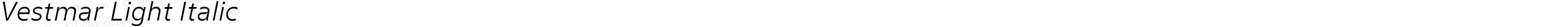 Vestmar Light Italic