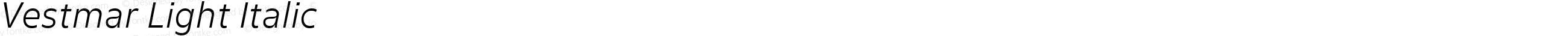 Vestmar Light Italic