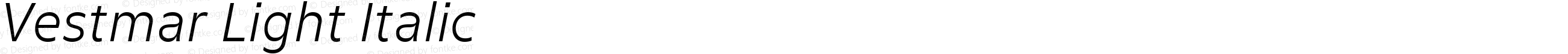 Vestmar Light Italic