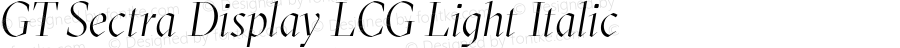 GT Sectra Display LCG Light Italic