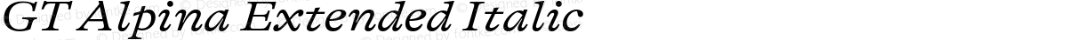 GT Alpina Extended Italic