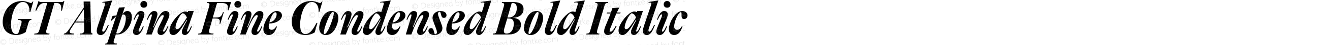 GT Alpina Fine Condensed Bold Italic