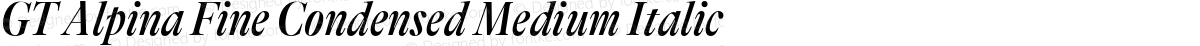 GT Alpina Fine Condensed Medium Italic