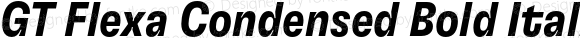 GT Flexa Condensed Bold Italic