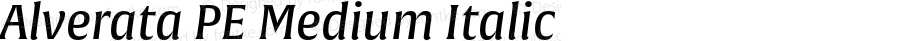 Alverata PE Medium Italic Version 1.001