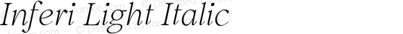 Inferi Light Italic