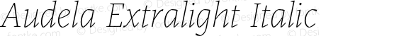 Audela Extralight Italic