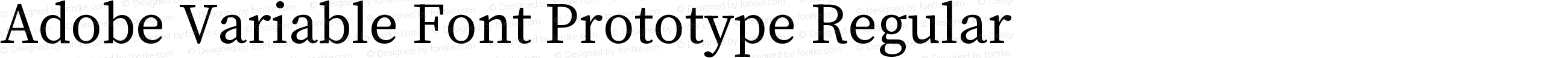 Adobe Variable Font Prototype Regular