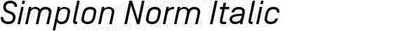 Simplon Norm Italic