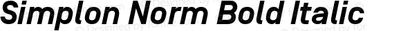 Simplon Norm Bold Italic
