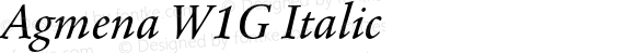 Agmena W1G Italic