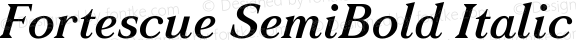 Fortescue SemiBold Italic