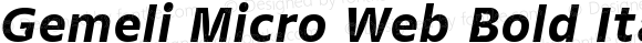 Gemeli Micro Web Bold Italic