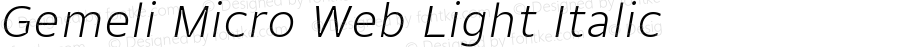 Gemeli Micro Web Light Italic