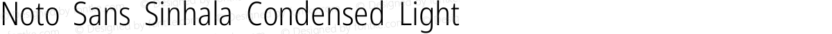 Noto Sans Sinhala Condensed Light