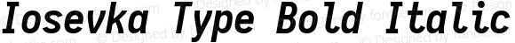 Iosevka Type Bold Italic